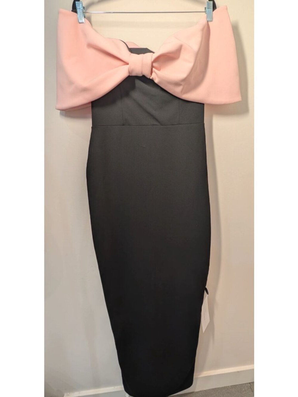 NEW Club L London Strapless Maxi Dress with Oversized Bow, Women Size US 8 - Picture 2 of 14